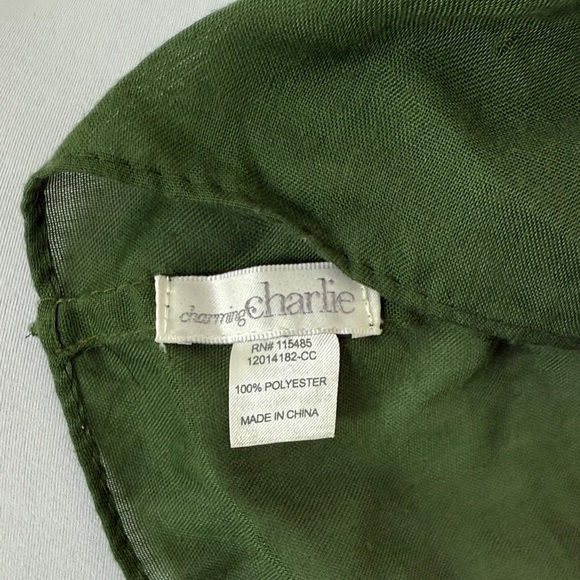 Charming Charlie Deep Green Scarf - Picture 2 of 5
